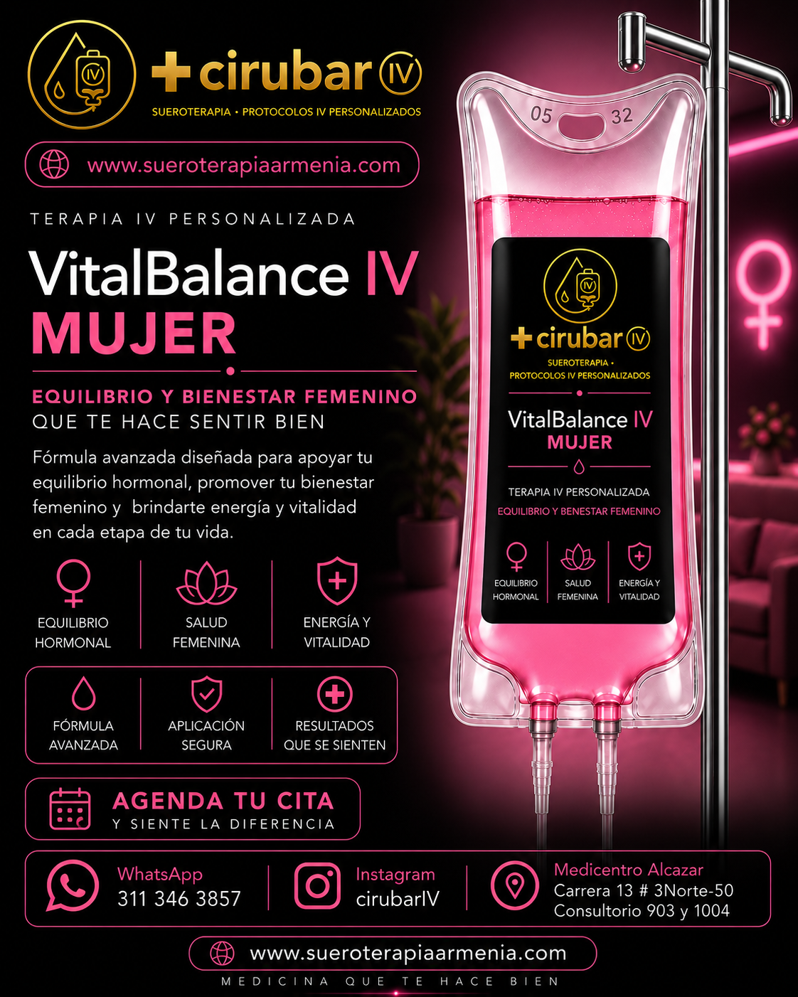Vital Balance Mujer — protocolo IV CIRUBAR